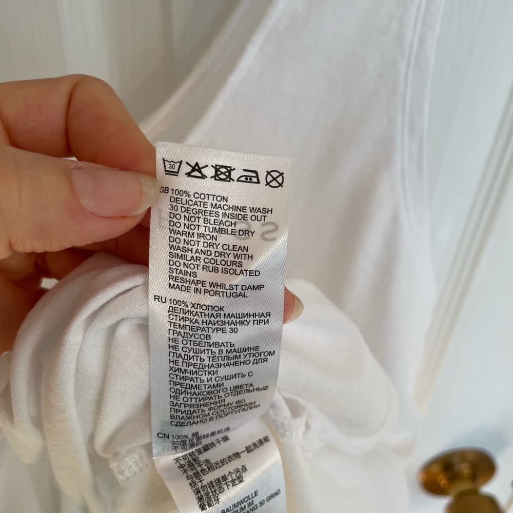 Reiss Elevated Basic/Classic White Tank/Brie 100%… - image 8